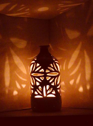 Fleur Bottle Luminary (Night - side)