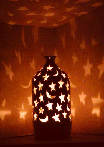 Moons and Stars Bottle Luminary (Night)
