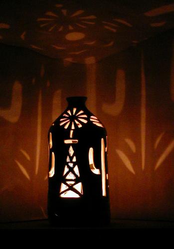 Windmill Bottle Luminary (Night)