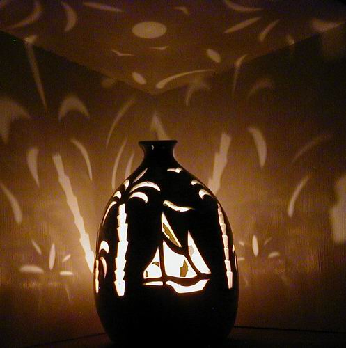 Palm Trees Round Luminary