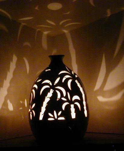 Palm Trees Round Luminary
