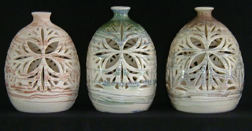 Fleur Rounded Luminary (Brown Unglazed, Blue and Green , Blue and Brown)